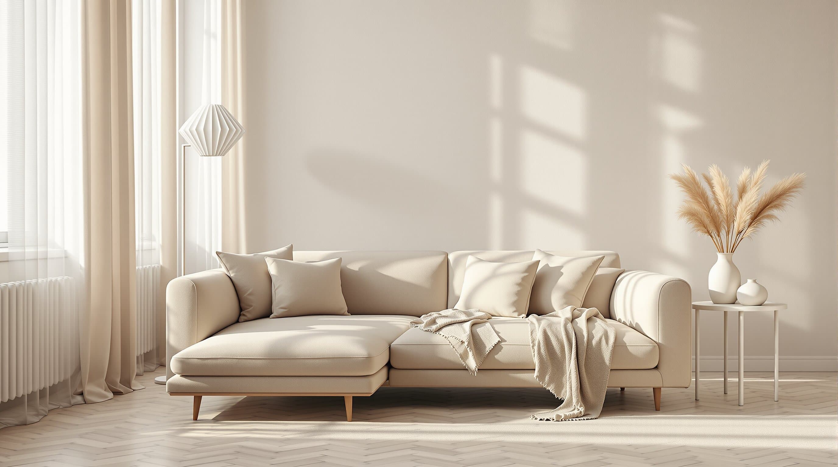 Modular sofa in Scandinavian living room